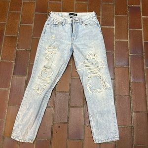 aeropostale mom jeans light wash